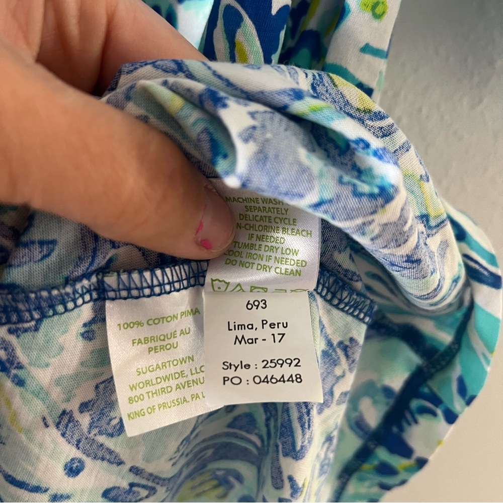 LILLY PULITZER | Blue Crush After Party V-Neck Dress | L - Picture 2 of 5